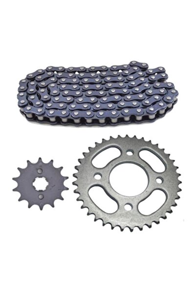 KMTMAK Motorsiklet CG125 Ön Arka Dişli Zincir Set Tel Jant Uyumlu