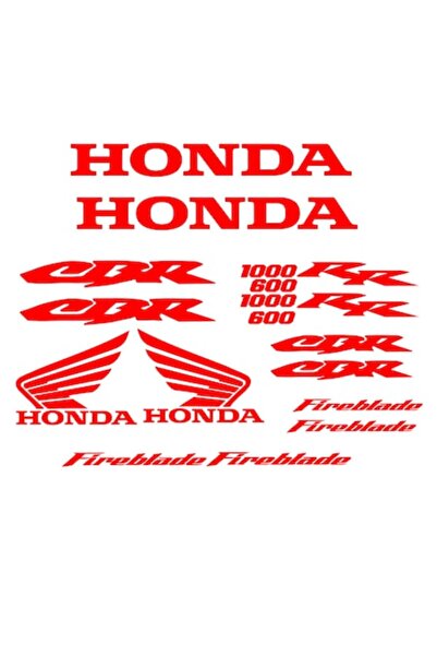 Oracal Set 18 stickere Honda CBR RR, rosu