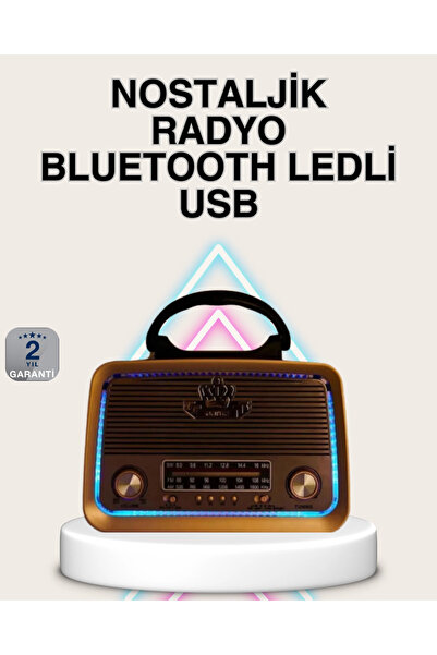 Eco Lounge Ahşap Nostaljik Radyo Bluetooth USB SD Kart Destekli