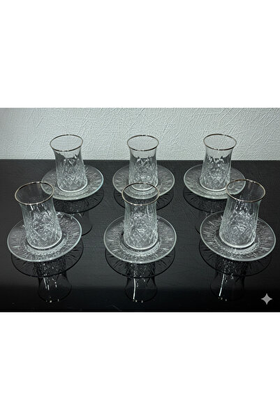 BAYUMAY ODİN GERÇEK GÜMÜŞ YALDIZLI 6'LI ÇAY TAKIMI