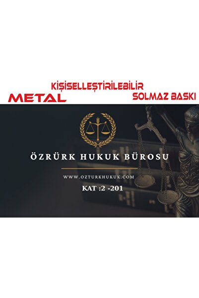 SIRADIŞI REKLAM AVUKAT-HUKUK BÜROSU ÖZEL METAL KAPI TABELASI METAL 21*29 CM