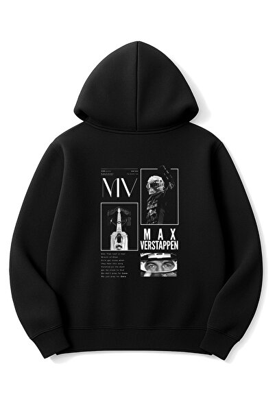 Altair Tr قصة فضفاضة سويت شيرت ماكس فيرستابن فورمولا 1 مطبوع بغطاء رأس للجنسين
