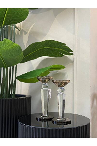 HERA DEKOR İTHAL 2Lİ KRİSTAL ŞAMDAN
