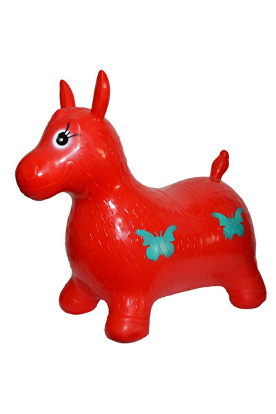 Royal Inflatable Jumper Hip Hop Rubber Horse with Music and Lights, Indoor or Outdoor - Red