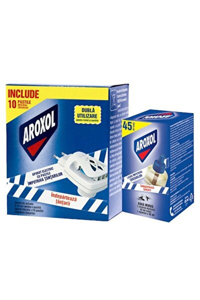Aroxol Dispozitiv electric anti-țânțari cu dublă utilizare, cu 10 tablete și ...