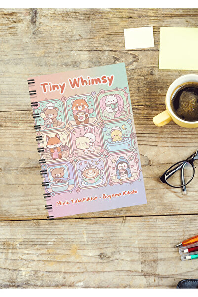 Koalanın Çantası Tiny Whimsy Rahatlama Serisi - 21x21 cm Boyama Kitabı - Çocu...