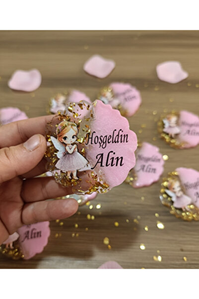 Bebek Kız magneti mevlid hediyelik yenidoğan hediyelik 20 adet