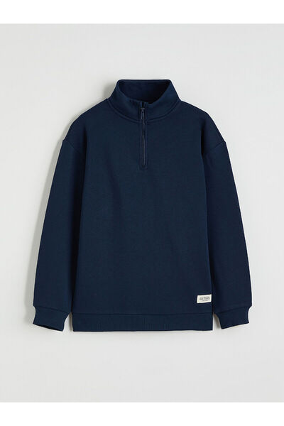 LC Waikiki Thick Sweatshirt for Boy with Stand Collar