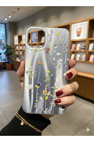 OVADA İphone 11 Uyumlu Kamera Koruma Çıkıntılı Sarmaşık Desenli Parlak Siliko...