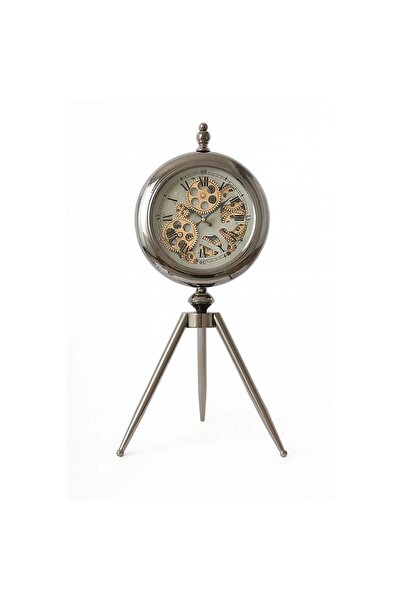 YASAR CONCEPT Rustalis Metal Çarklı Tripod Masa Saati 29x66 Cm