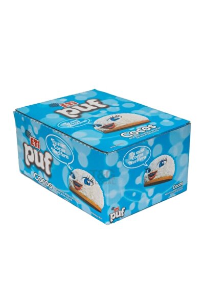 Eti Puf Coconut Meringue Biscuit, box of 48 pcs x 16 g