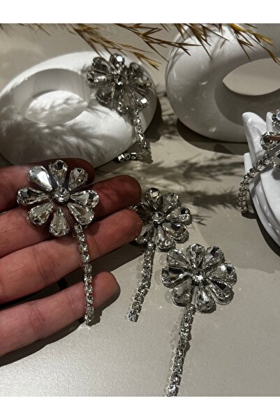 Pratik aksesuar PREMİUM PAPATYA ÜTÜ İLE YAPIŞTIRILABİLİR KRİSTAL CAM BROŞ 5 ADET ÜTÜİLE YAPIŞTIRILABİLİR