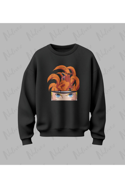 Nulivez تصميم ناروتو مطبوع سويت شيرت عالي الجودة للجنسين قصة فضفاضة برقبة دائرية