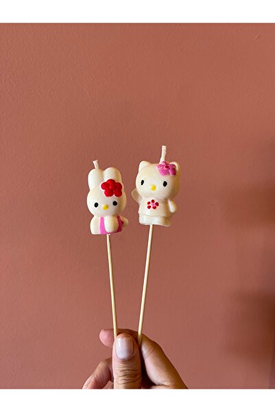 Atelier Mis Mum 4 Yaş Hello Kitty Temalı Pasta Mum Seti