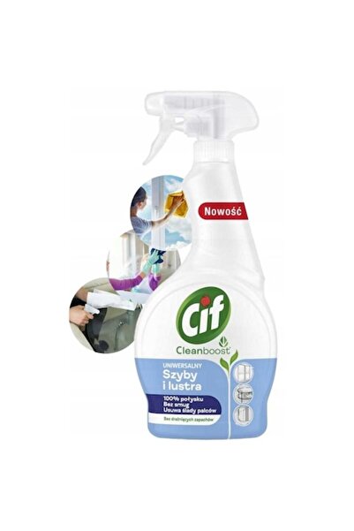 Cif Cleanboost cleaning spray 500ml, streak-free, fast-drying, transparent