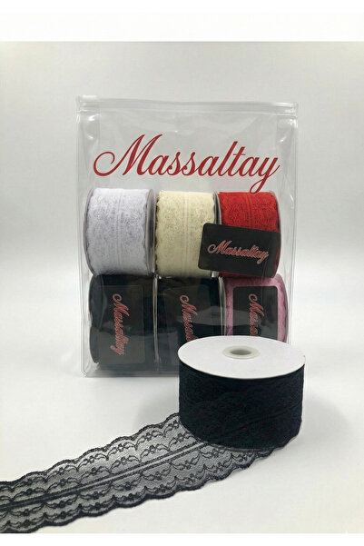Massaltay Panglică din dantelă guipură cu două straturi, 25 de metri, lățime:...