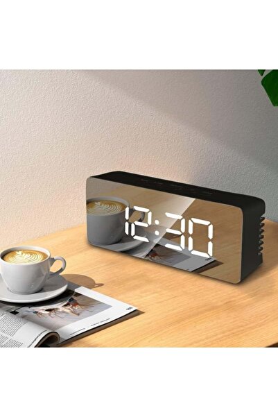 plentiful Akıllı Aynalı Dijital Saat | LED Göstergeli, Alarm & Termometre, US...