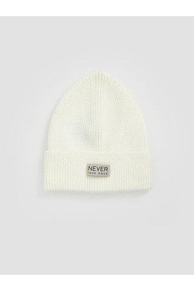 LC Waikiki Women's Beret with Lettering Embroidery