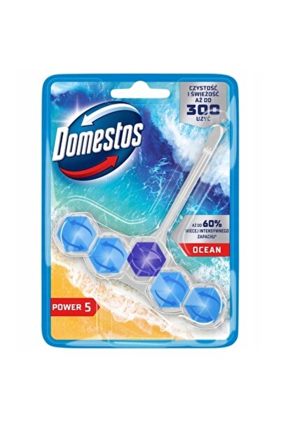 Domestos Bloc de toaletă Power 5 Ocean, 50g - Protecție împotriva calcarului,...