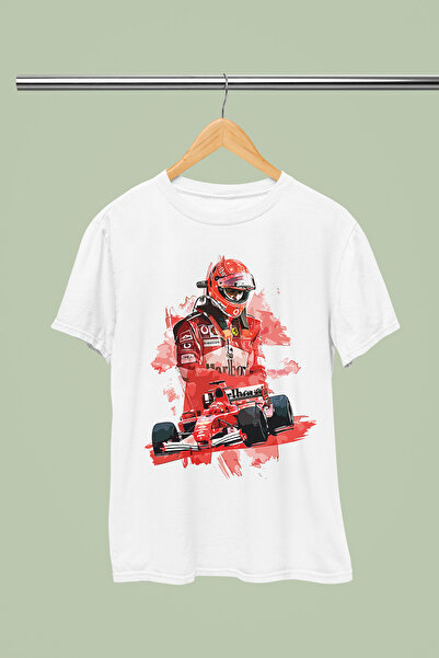 MAGORS MICHAEL SCHUMACHER ПЕЧАТЕНА ПАМУЧНА ТЕНИСКА С КЪСИ РЪКАВИ И РЕГУЛЯРНА ...