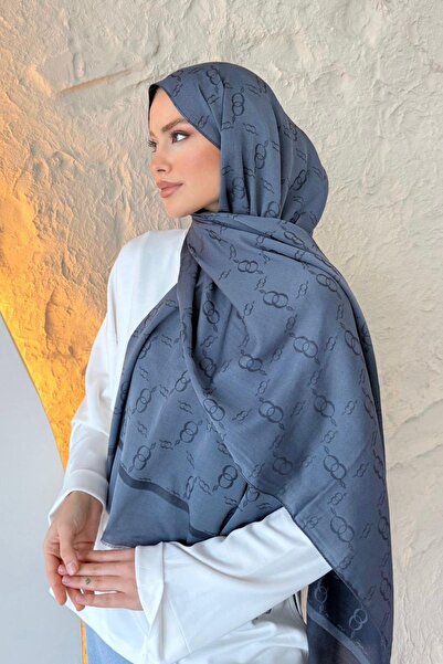 Hazamoda Şal din bumbac organic Indigo