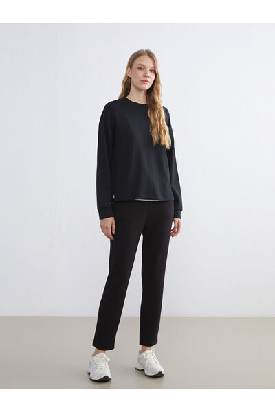 LC Waikiki Rmz Gi̇yi̇m Farkiyla Soft Touch Women's Sweatpants with Waist Cord