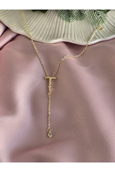 Glamluxe Alya harf kolye (T) harfi