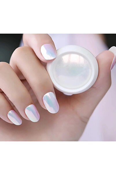 Anıl Gel Polish İnci Tozu Nail Art Kalıcı Oje Tırnak Süsleme Beyaz 1 adet