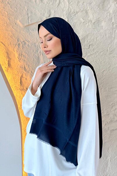 Hazamoda Şal din bumbac organic bleumarin