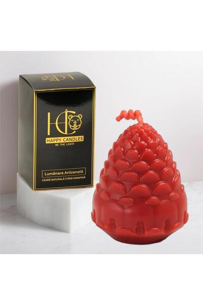 Happy Candles Beeswax Candle, Fir Cone