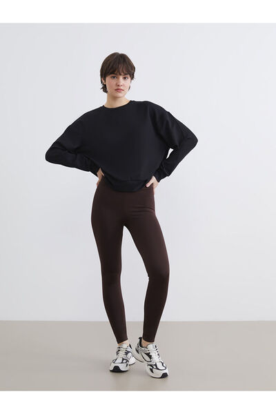 LC Waikiki Brown High Waist Women's Leggings