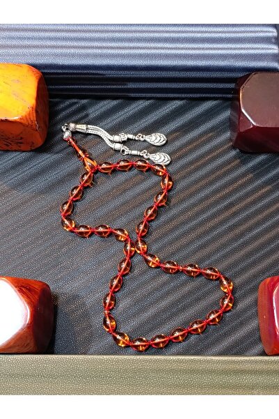 Anemore Collection سبحة من العنبر الناري بلون العسل