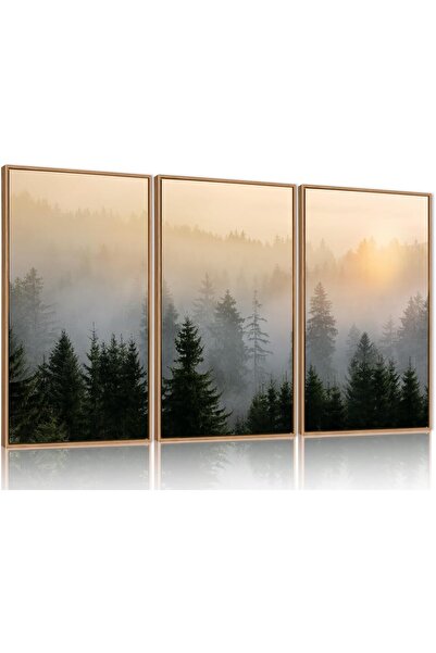 ALAYRA International مجموعة من 3 لوحات فنية تجريدية بسيطة على قماش، مقاس 30×4...