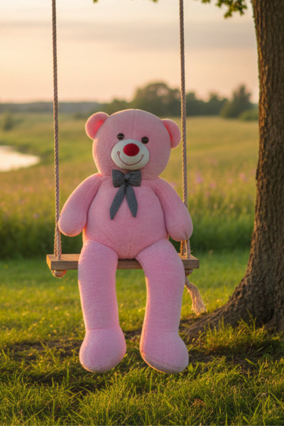 YıldızDükkan دمية دب قطيفة كبيرة الحجم 160 سم مع ربطة عنق |   دمية دب ناعمة –...