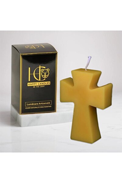 Happy Candles Beeswax candle, Cross of Hope