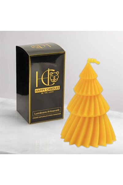 Happy Candles Lumanare din ceara de albine, Brad de Craciun