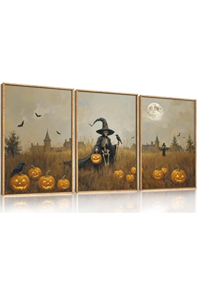 ALAYRA International مجموعة من 3 لوحات فنية تجريدية بسيطة على قماش، مقاس 30×4...