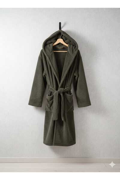 MOONSAND ΧΑΚΙ Wellsoft Πολυτελής Ρόμπα με Κουκούλα Unisex