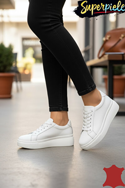 Barilla Pantofi casual din piele naturală pentru femei cu talpă groasă