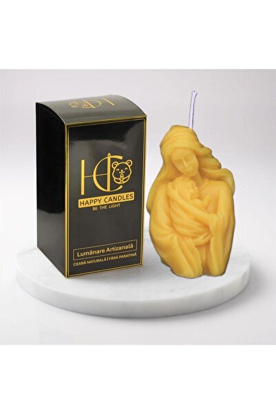 Happy Candles Beeswax Candle, Madonna and Child, Model 1