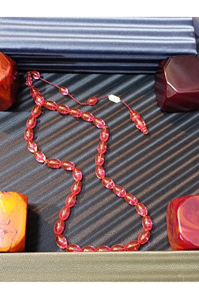 Anemore Collection سبحة من حجر العقيق الناري مصنوعة يدويًا بواسطة مهندس ماهر ...