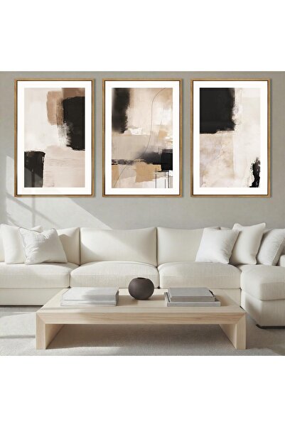 ALAYRA International لوحة فنية جدارية أنيقة تجريدية مؤطرة، مقاس 40 × 60 سم