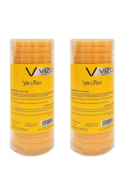 Vizo Two 400 ml discs of warm yellow Silk & Bell wax
