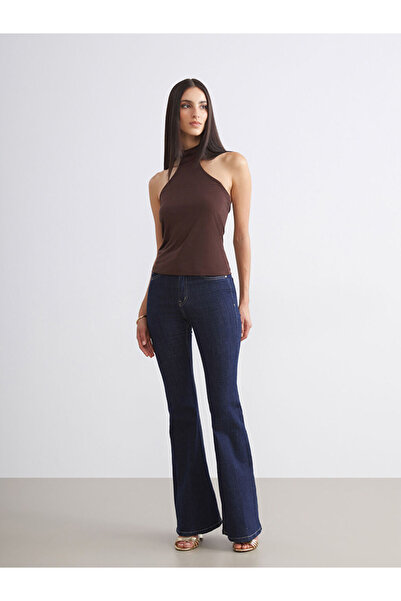 LC Waikiki Brown halter neck women's tank top