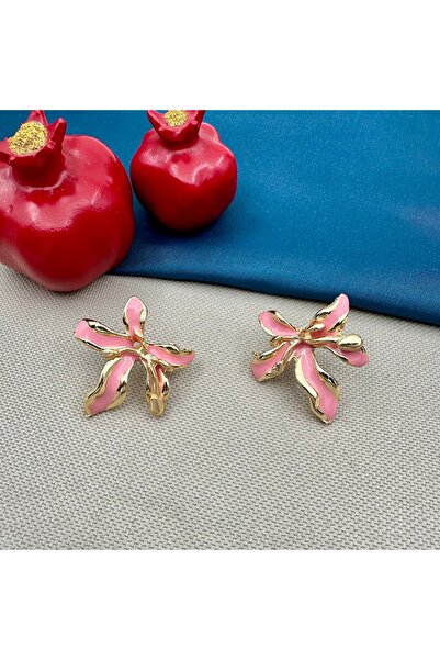 Opia Takı & Aksesuar أقراط زهرة المينا الملونة