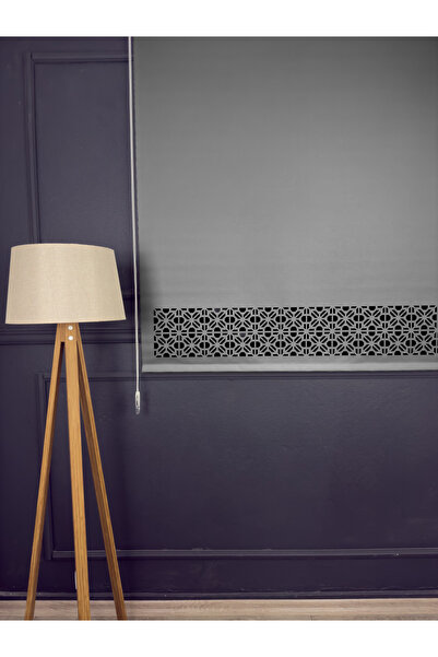 ELSAPERDE Lazer Kesim Antrasit Gri Stor Perde Güneşlik ( 20Cm Lazer Yükseklik )