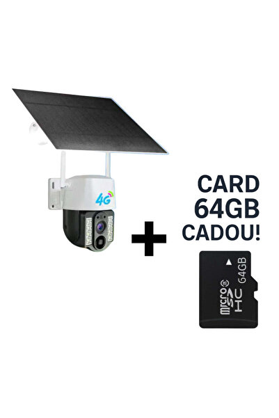 OEM 3MP Solar Security Camera V380 4G (SIM Slot) PTZ 355° + 64GB Card