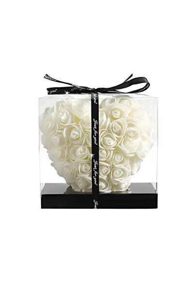 Teno Inimă de trandafir alb