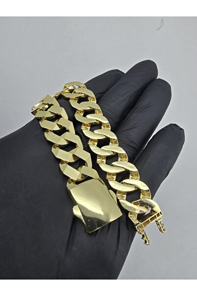 H V Takı Tasarım Dünyası 14 K Gold kaplama unisex gurmet bileklik takı bijuteri