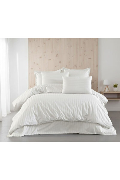 Alpateks Home طقم غطاء لحاف من الساتان القطني المخطط بنسبة 100% مقاس 240 × 26...